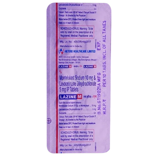 lazine m tablet 10's